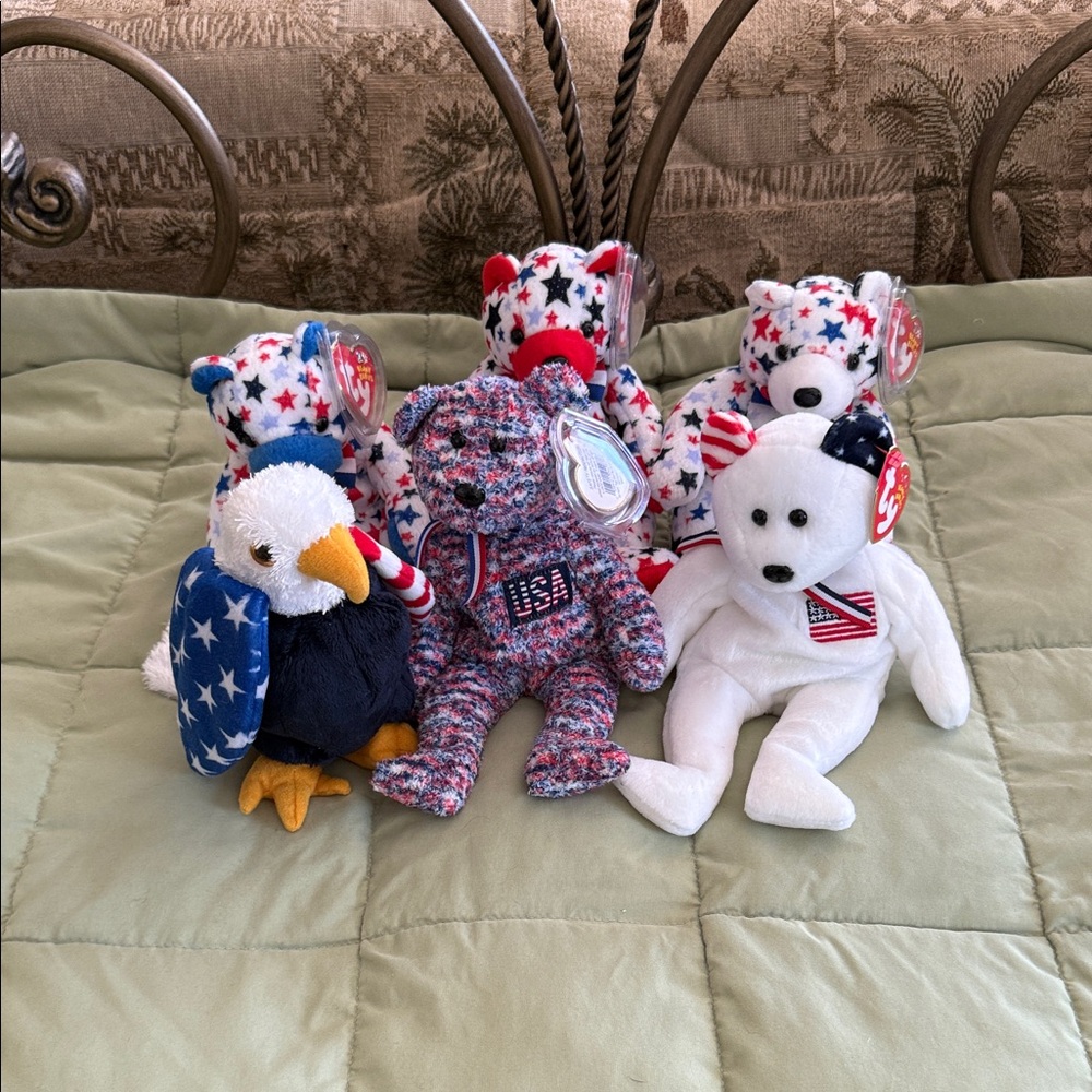 Vintage Ty Beanie Babies Patriotic/Americana lot